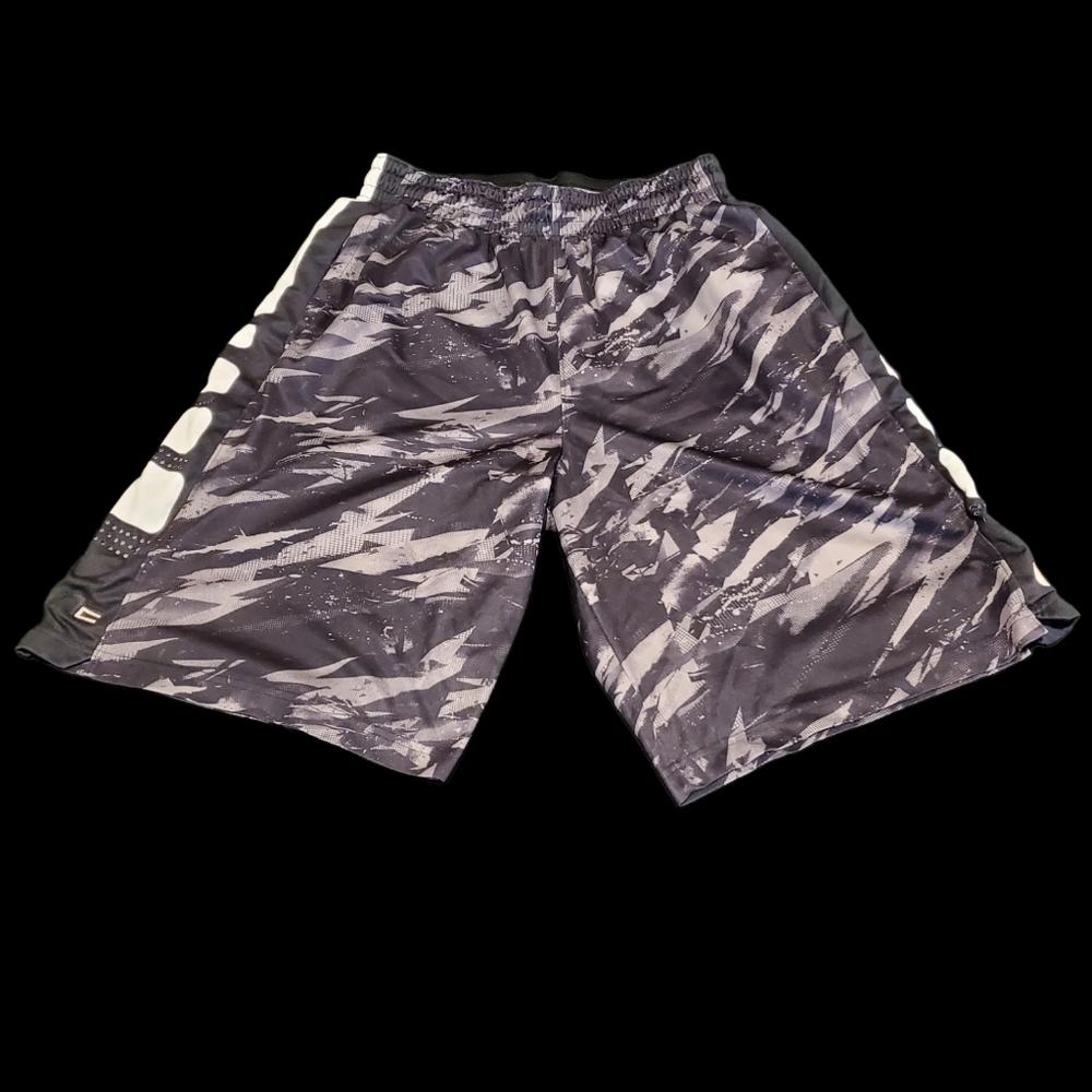NIKE ELITE BASKETBALL SHORTS BLACK/WHITE 11" SIZE LARGE